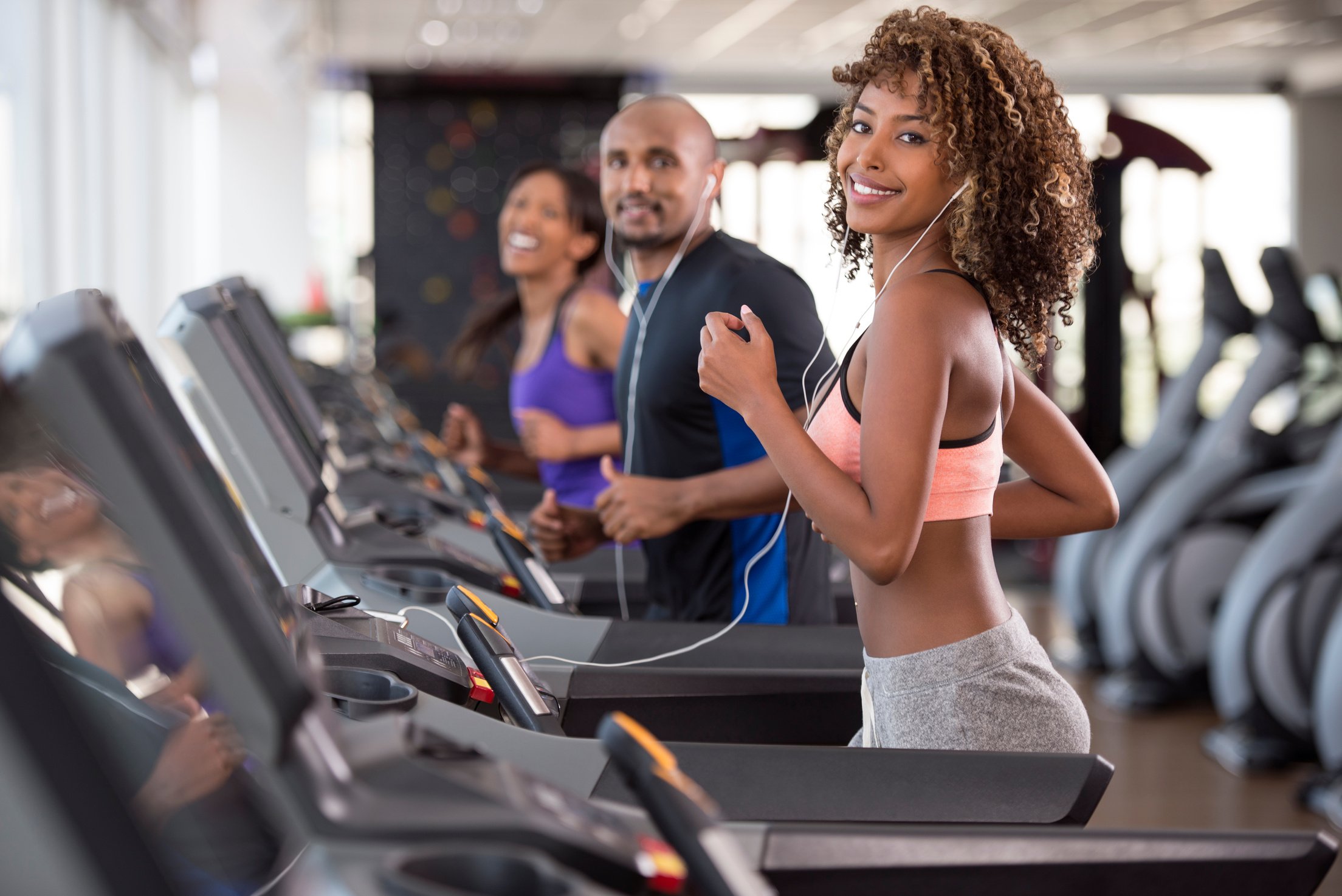 Working out with friends.